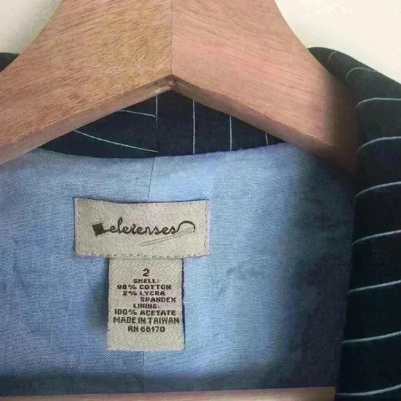 Elevenses anthropologie blue stripe pattern blazer - Picture 4 of 6